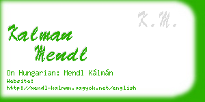 kalman mendl business card
